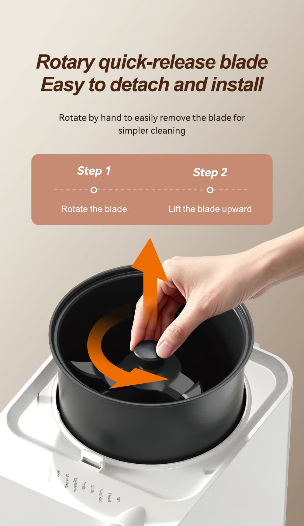 How to wash the patented quick-release blade